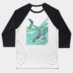 Whale-cartoon Baseball T-Shirt